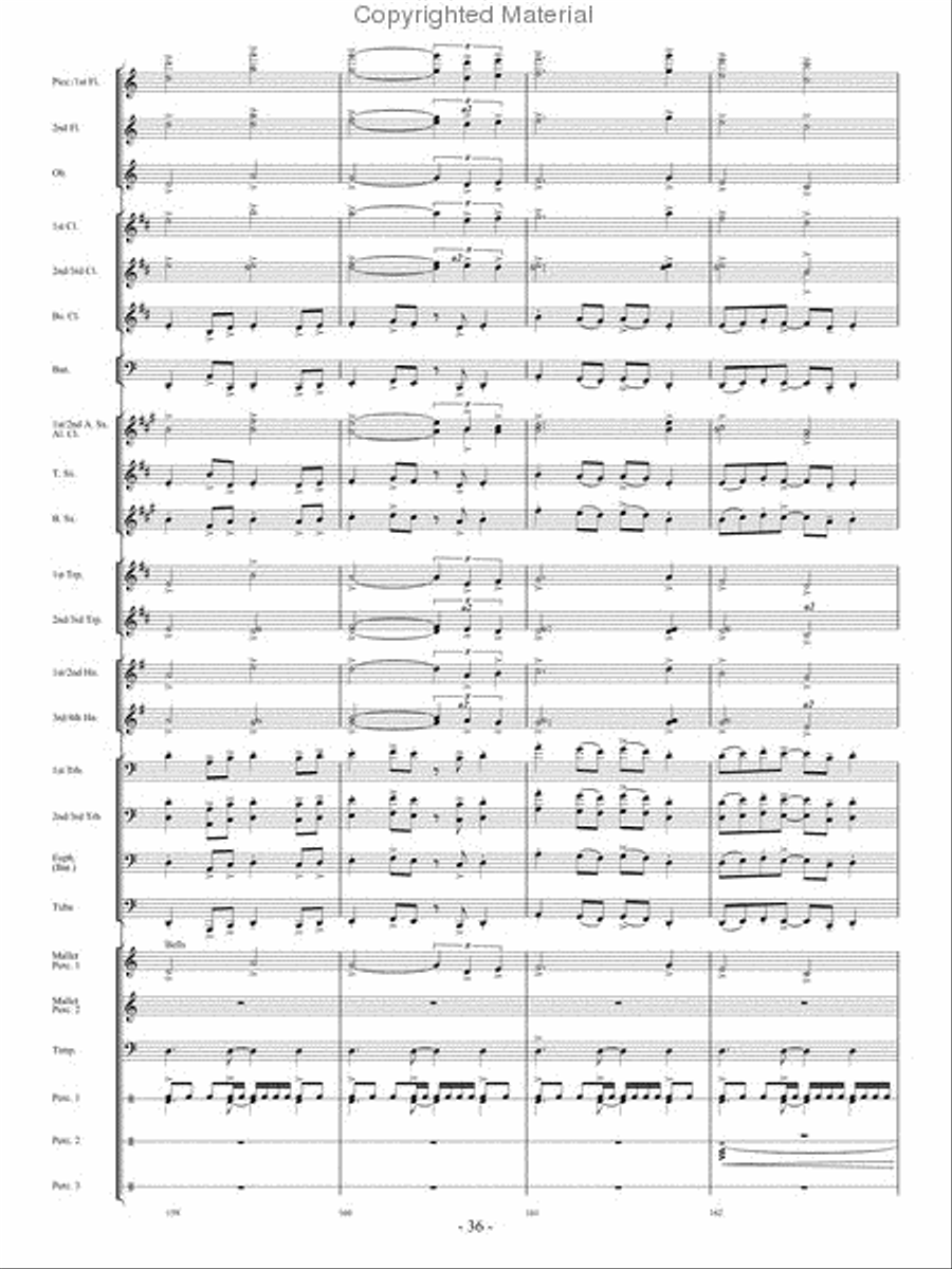 In Pursuit of Troy Concert Band - Sheet Music page 34