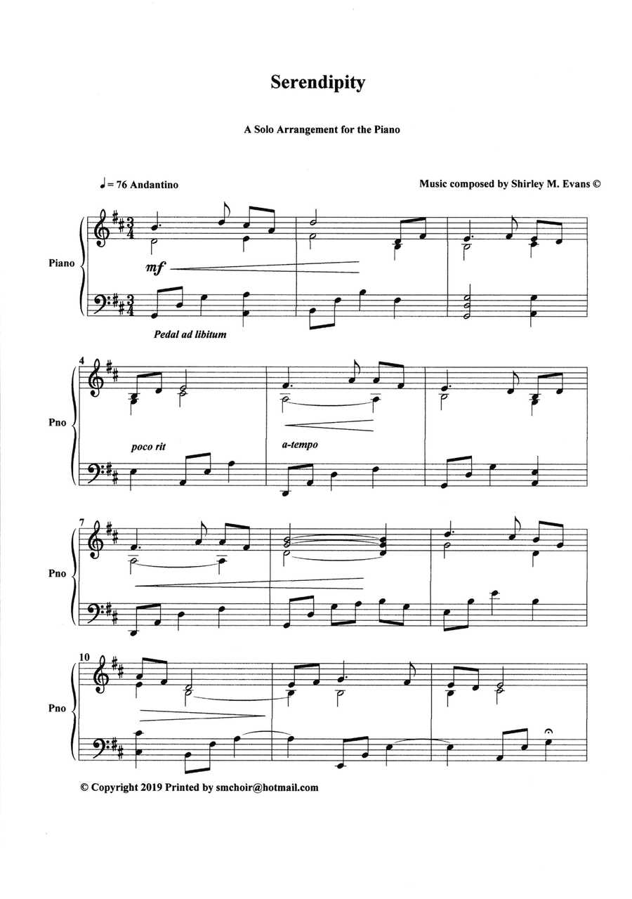 Serendipity Piano Solo scores gallery preview page 2
