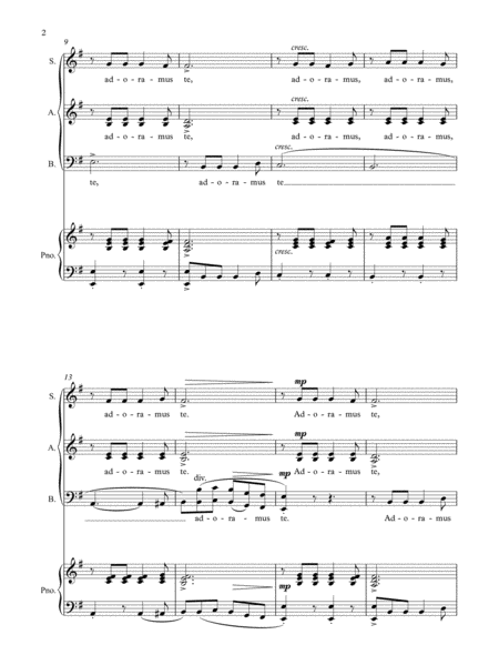 Adoramus Te (SAB Choir/Piano Score) image number null