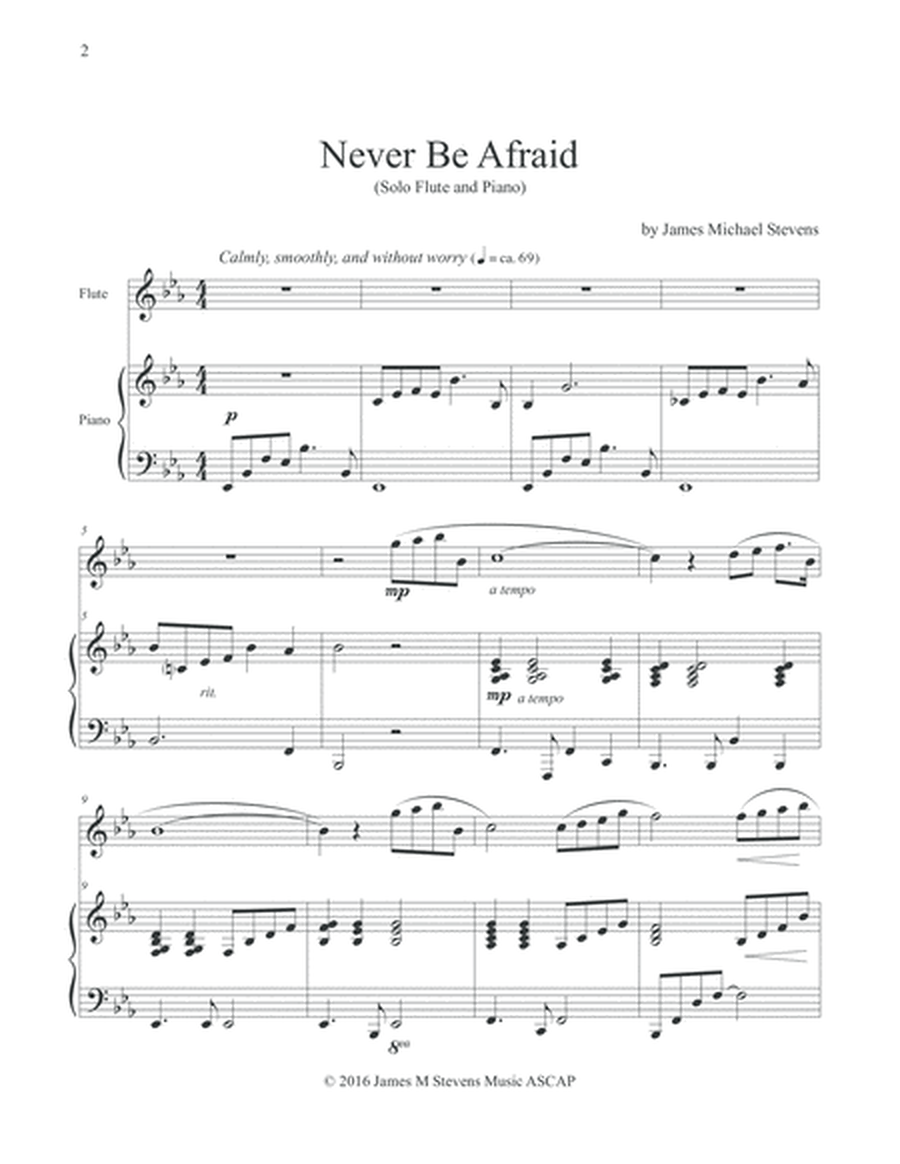 Never Be Afraid (Solo Flute & Piano) image number null
