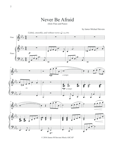 Never Be Afraid (Solo Flute & Piano) image number null