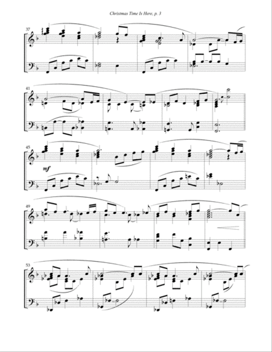 Christmas Time Is Here Christmas Time Is Here Piano Solo scores gallery preview page 3