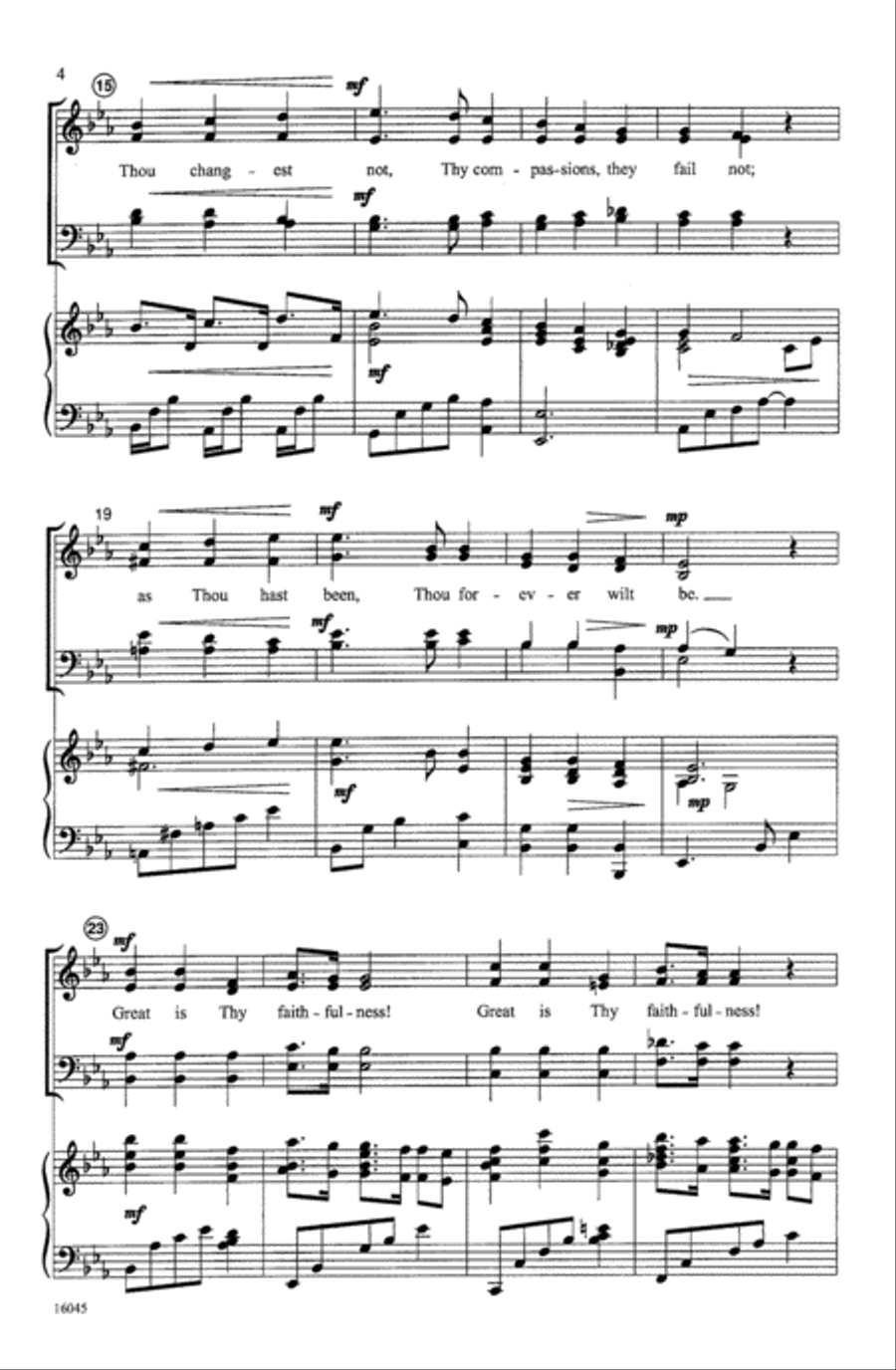Great Is Thy Faithfulness 4-Part scores gallery preview page 4