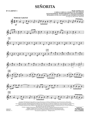 Se&#241;orita (arr. Michael Brown) - Bb Clarinet 1