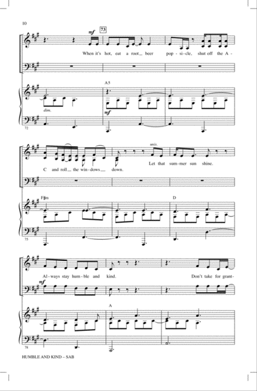 Humble And Kind Humble And Kind 3-Part scores gallery preview page 9
