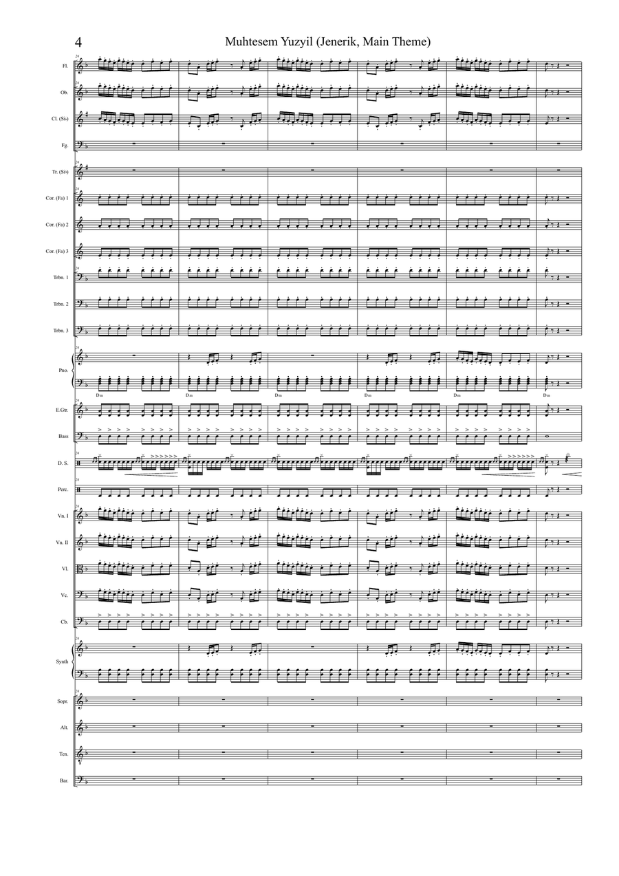 Muhtesem Yuzyil Jenerik Full Orchestra scores gallery preview page 4