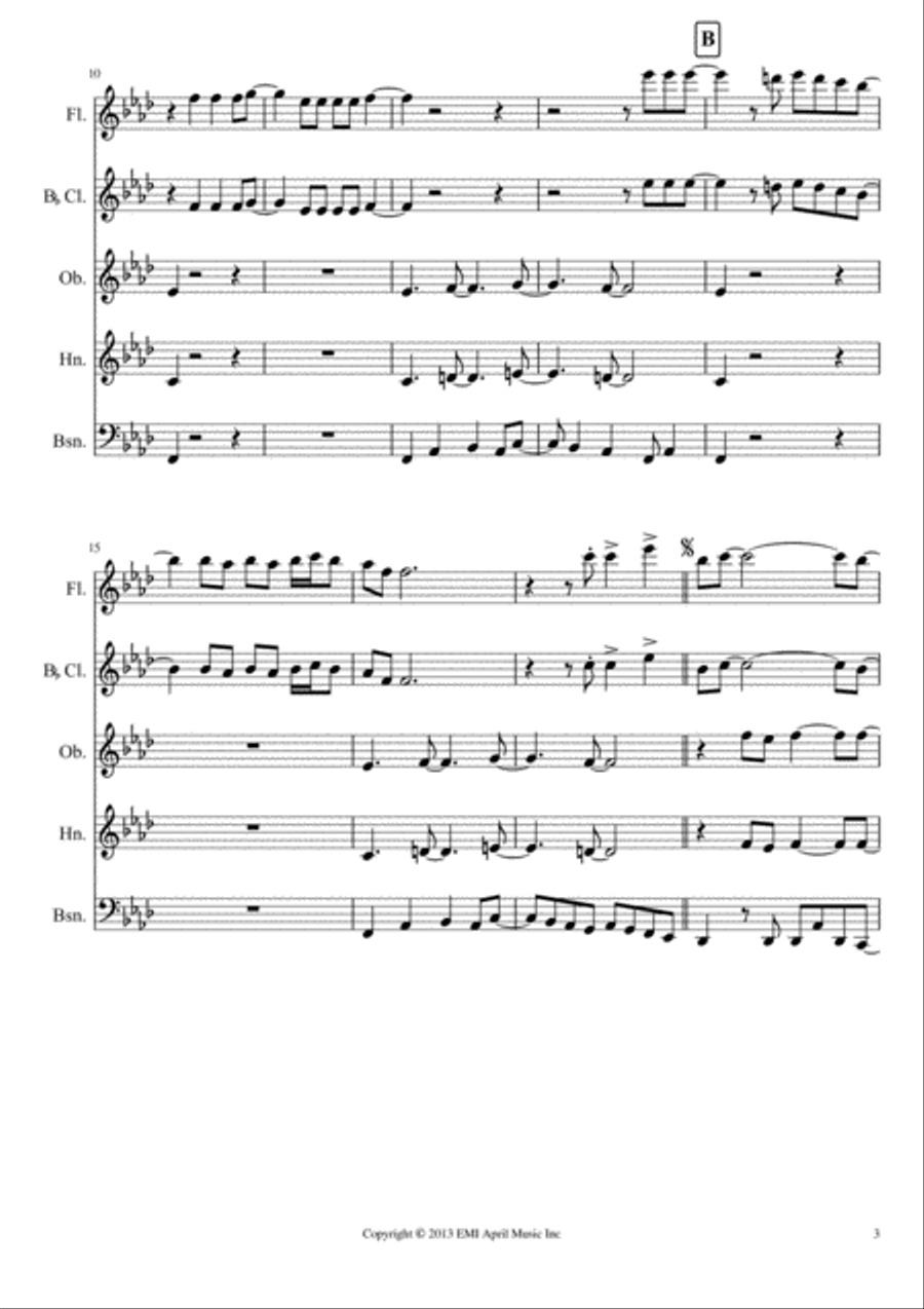 Happy Woodwind Quintet scores gallery preview page 3