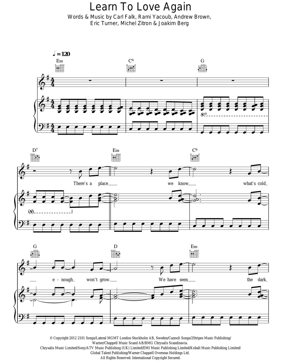 Learn To Love Again Acoustic Guitar scores gallery preview page 1