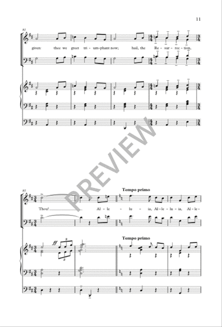 Love's Redeeming Work Is Done 4-Part scores gallery preview page 11