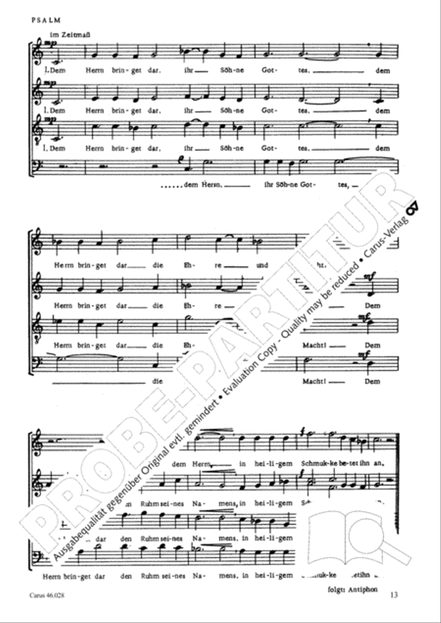 Deutsches Proprium vom Fest Christ-Konig 4-Part scores gallery preview page 14