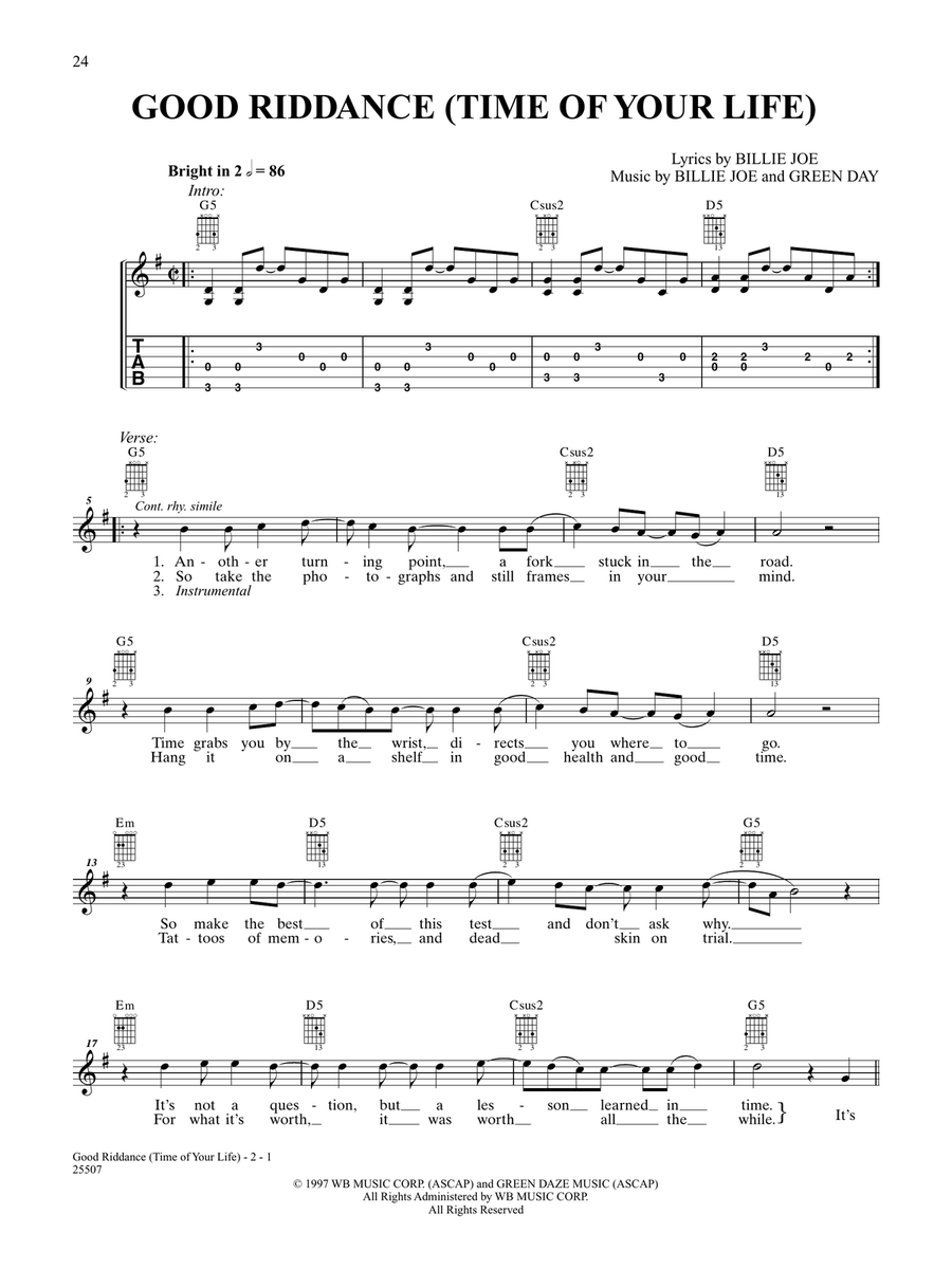 Good Riddance (Time of Your Life)