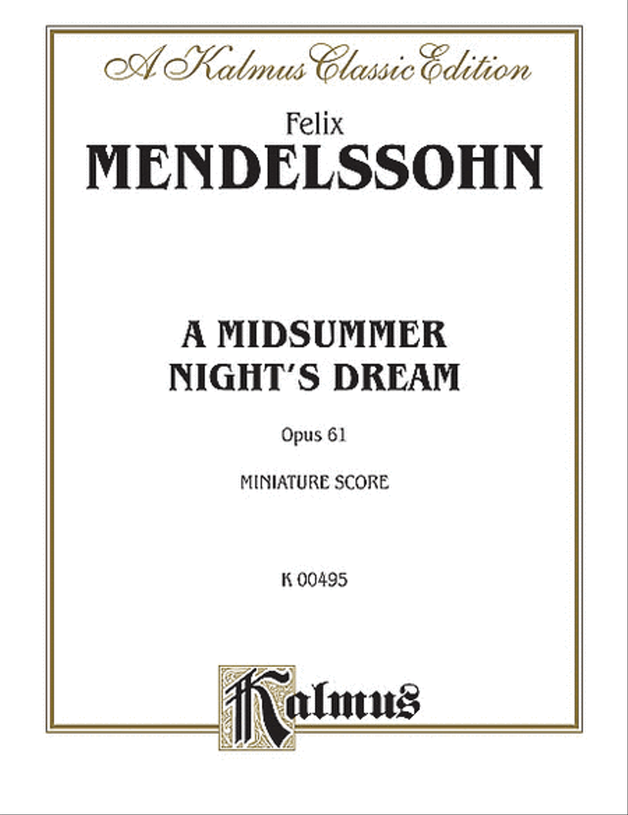 Book cover for A Midsummer Night's Dream, Op. 61