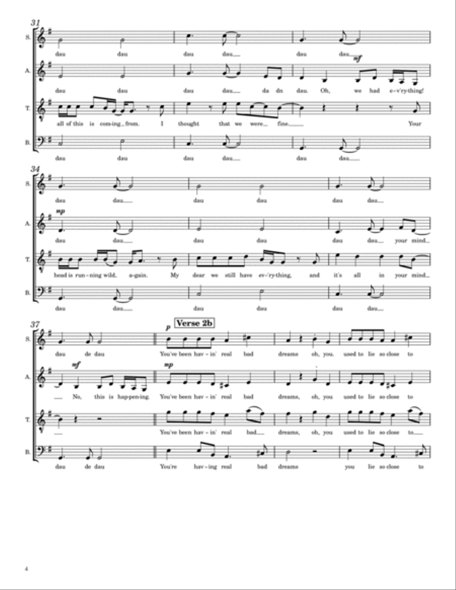Just Give Me A Reason A Cappella scores gallery preview page 4