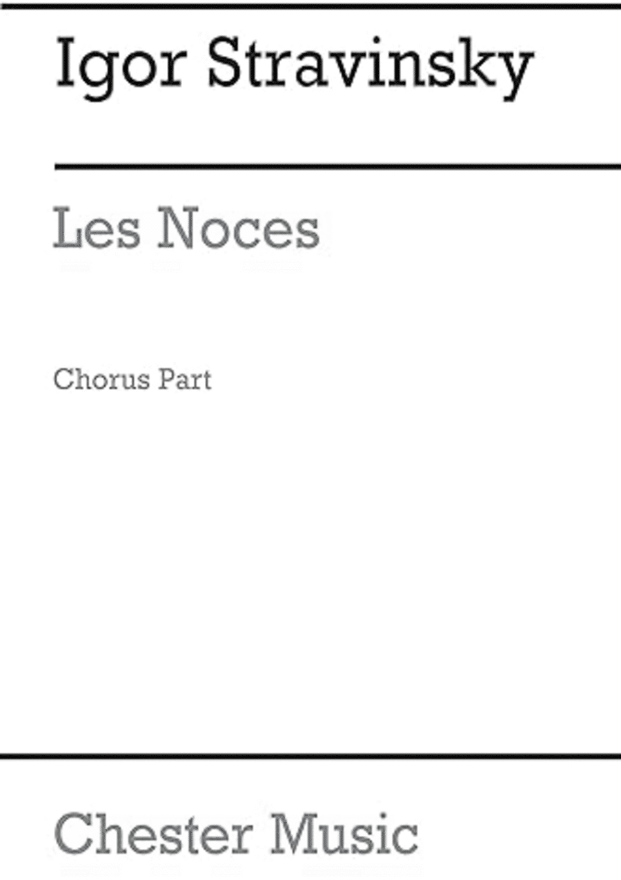 Les Noces Les Noces 4-Part scores gallery preview page 1