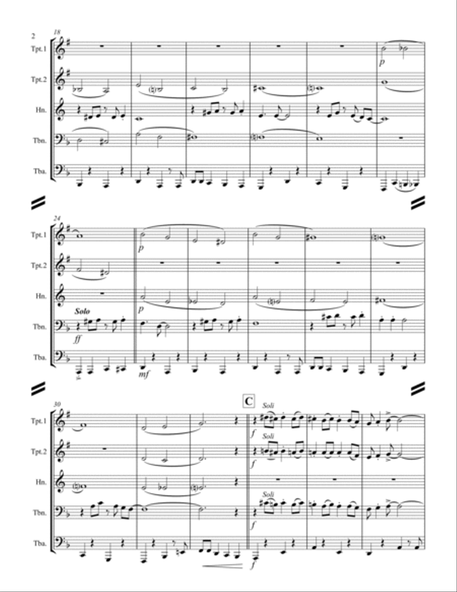 I’ve Found a New Baby (for Brass Quintet) Brass Quintet scores gallery preview page 3