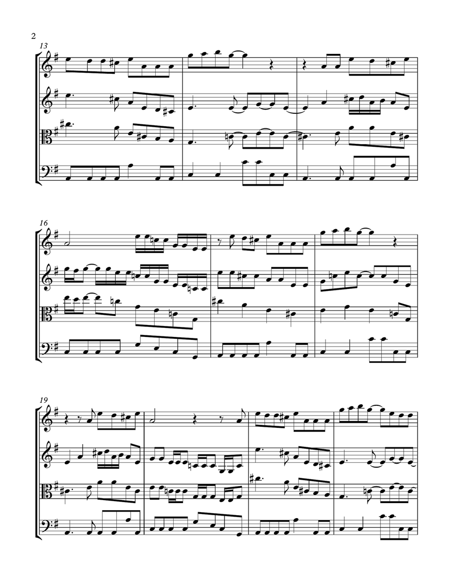 Head Over Heels String Quartet scores gallery preview page 2