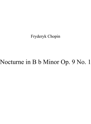 Book cover for Nocturne in B b Minor Op. 9 No. 1