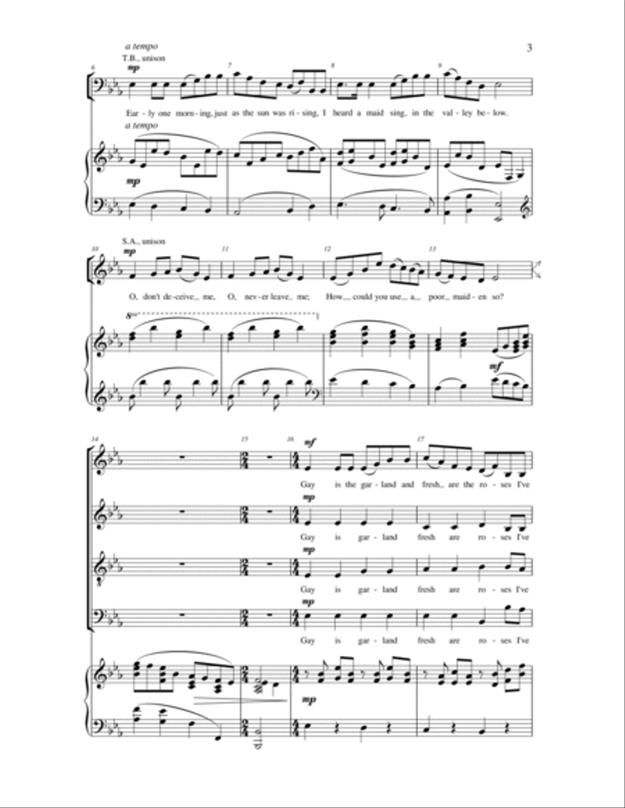 Early One Morning 4-Part scores gallery preview page 2