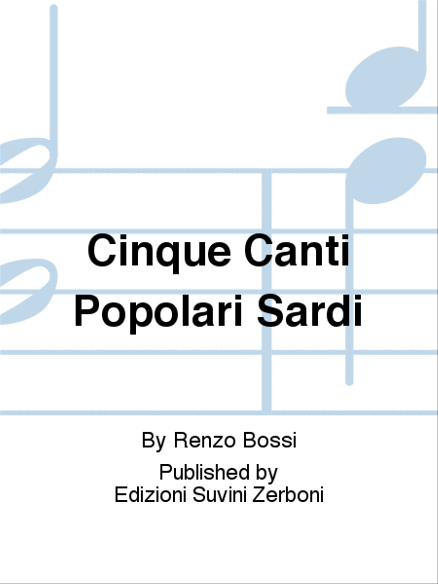Cinque Canti Popolari Sardi A Cappella scores gallery preview page 1