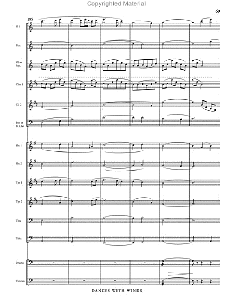 Dances with Winds Dances with Winds Concert Band scores gallery preview page 75