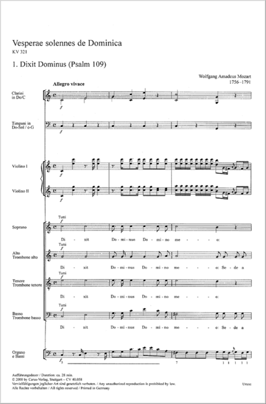 Vesperae solennes de Dominica 4-Part scores gallery preview page 82