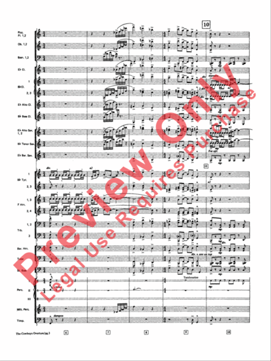 The Cowboys Concert Band scores gallery preview page 4