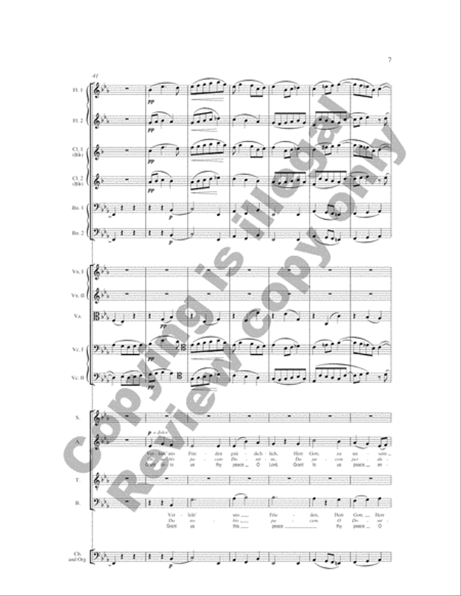 Verleih' uns Frieden (Grant Unto Us Thy Peace, O Lord) (Full Score) Choir scores gallery preview page 5
