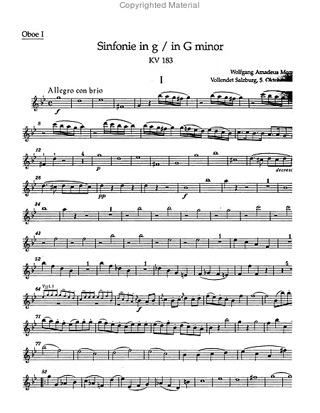 Symphony no. 25 in G minor K. 183