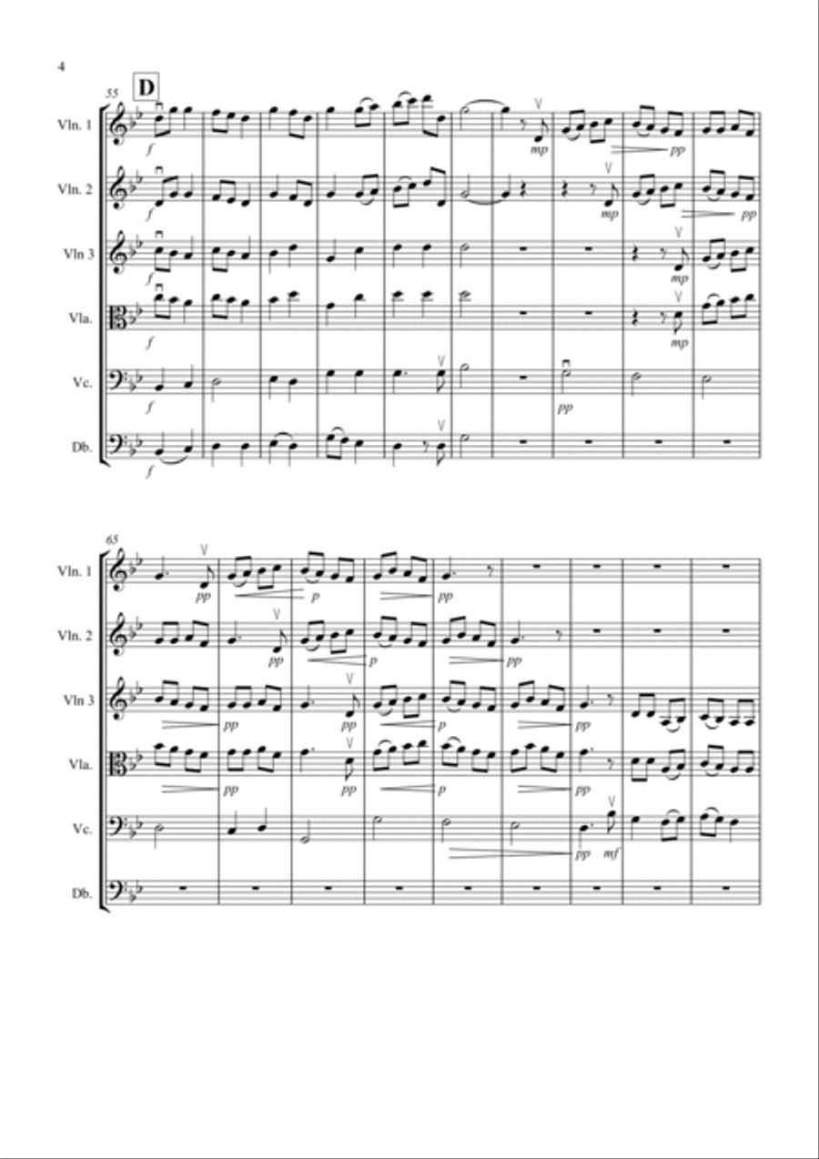 TWAS IN THE MOON OF WINTERTIME FOR STRING ORCHESTRA String Orchestra scores gallery preview page 4