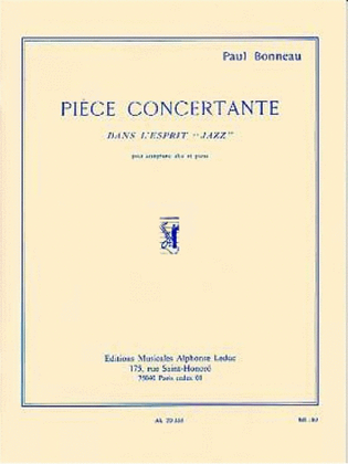 Book cover for Piece Concertante Dans L'Esprit 'Jazz'