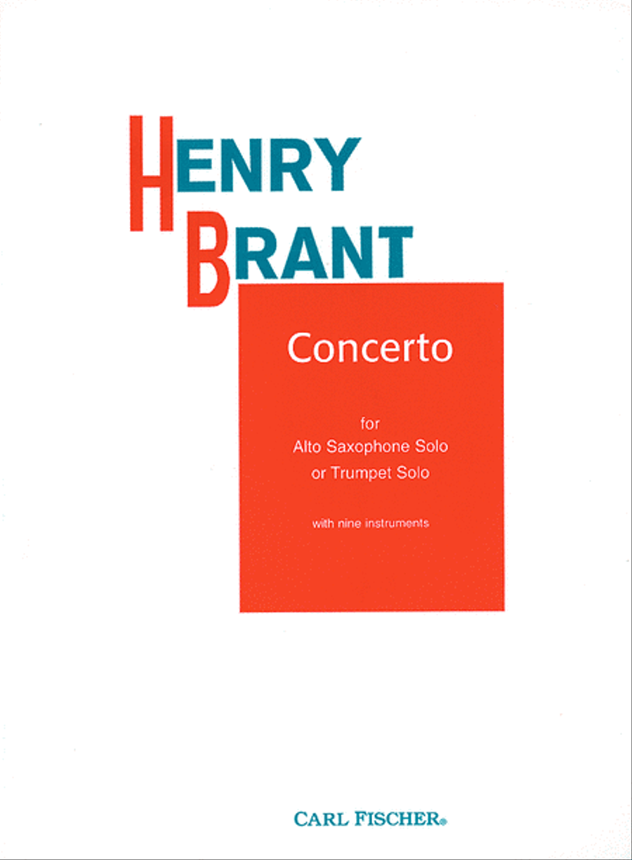 Concerto For Alto Saxophone Solo Or Trumpet Solo Bass Clarinet scores gallery preview page 1