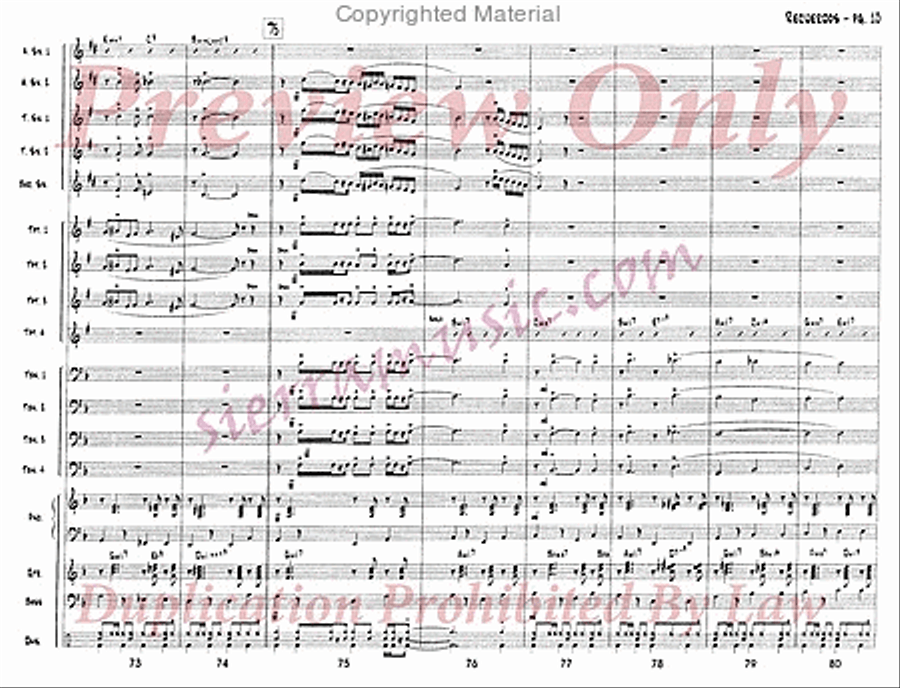 Recuerdos (Edited) Jazz Ensemble scores gallery preview page 11
