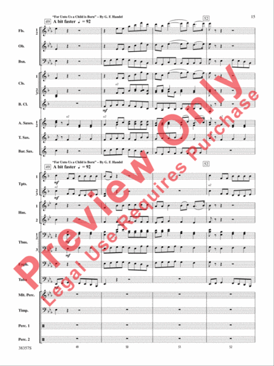 A Classic Christmas Concert Band scores gallery preview page 16