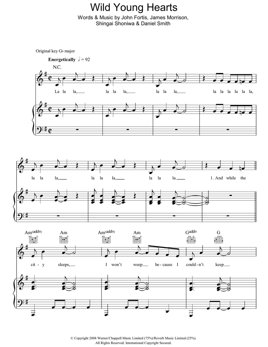Wild Young Hearts Acoustic Guitar scores gallery preview page 1
