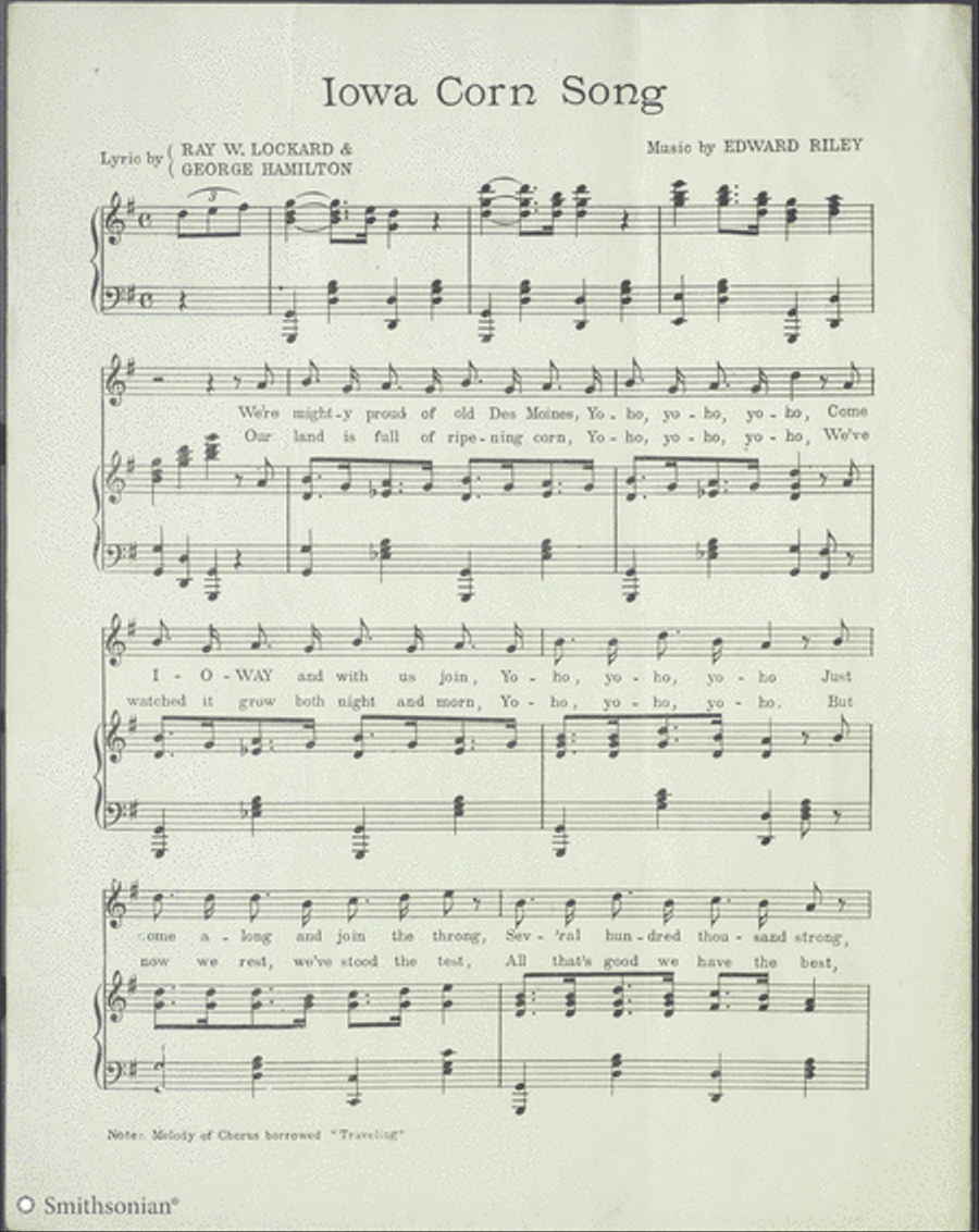Iowa Corn Song Piano, Vocal scores gallery preview page 2
