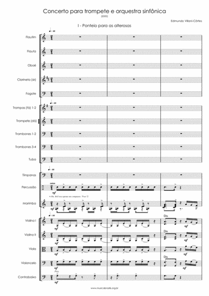 Concerto para trompete e orquestra sinfônica (grade)