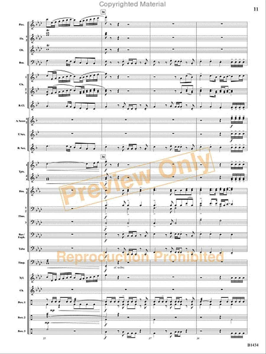 A Frontier Fought and a City Found Concert Band scores gallery preview page 9