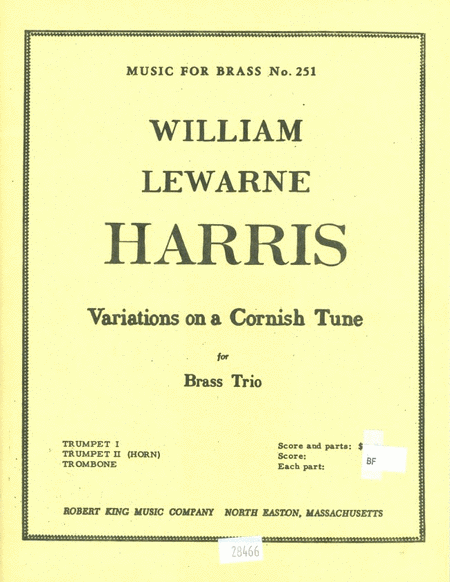 Variations On A Cornish Tune (brass Trio)