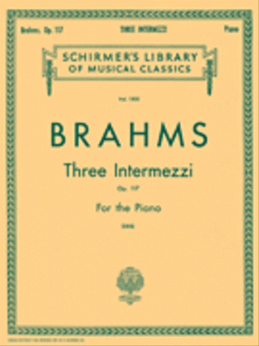 3 Intermezzi, Op. 117 Piano Solo scores gallery preview page 1