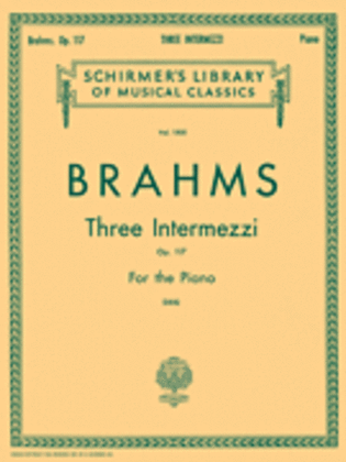 Book cover for 3 Intermezzi, Op. 117