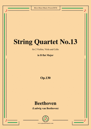 Book cover for Beethoven-String Quartet No.13 in B flat Major,Op.130