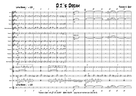 D.J.s Dream - Latin/Samba - Big Band - Score Only