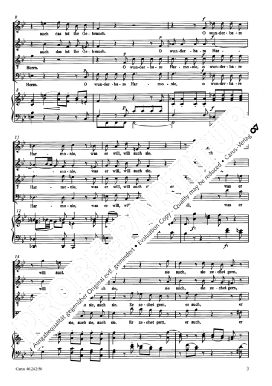 Die Harmonie in der Ehe 4-Part scores gallery preview page 4