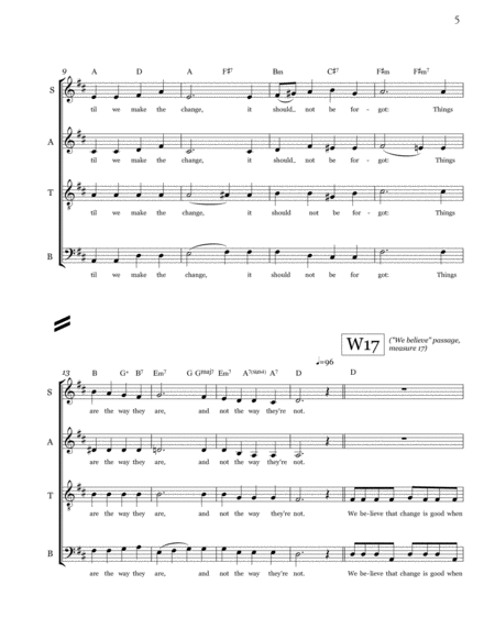 Change: A Choral Dialectic for Unaccompanied SATB Choir