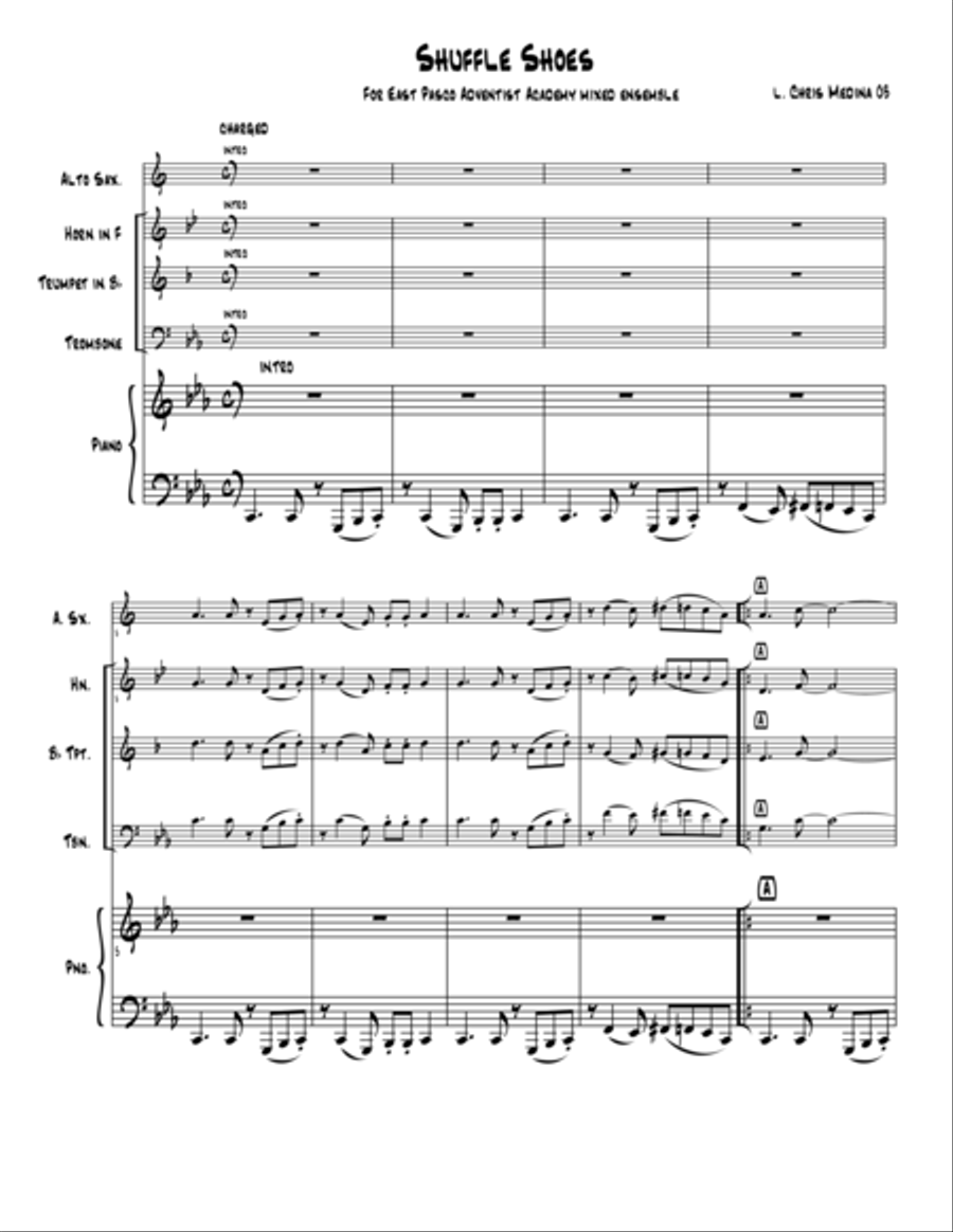 Shuffle Shoes Shuffle Shoes Small Ensemble scores gallery preview page 1