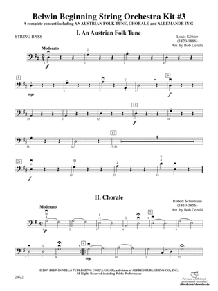 Belwin Beginning String Orchestra Kit #3: String Bass