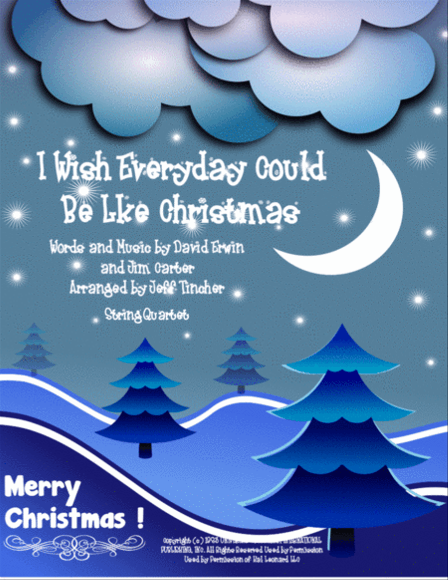 I Wish Everyday Could Be Like Christmas String Quartet scores gallery preview page 1