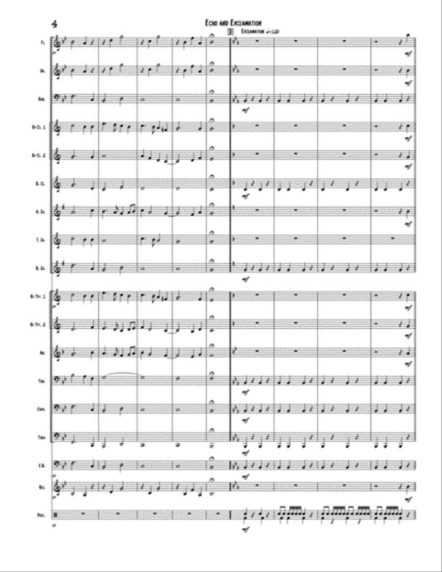 Echo and Exclamation Concert Band scores gallery preview page 6