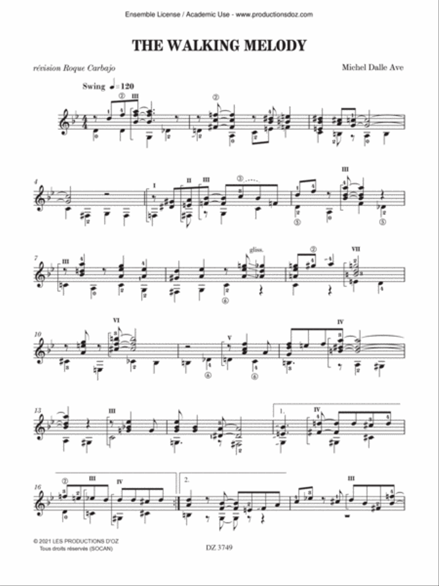The Walking Melody Classical Guitar scores gallery preview page 2