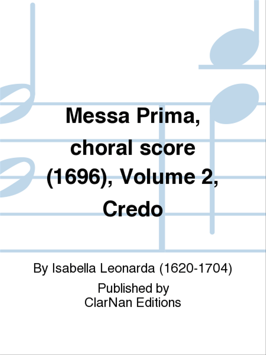Messa Prima, choral score (1696), Volume 2, Credo 4-Part scores gallery preview page 1